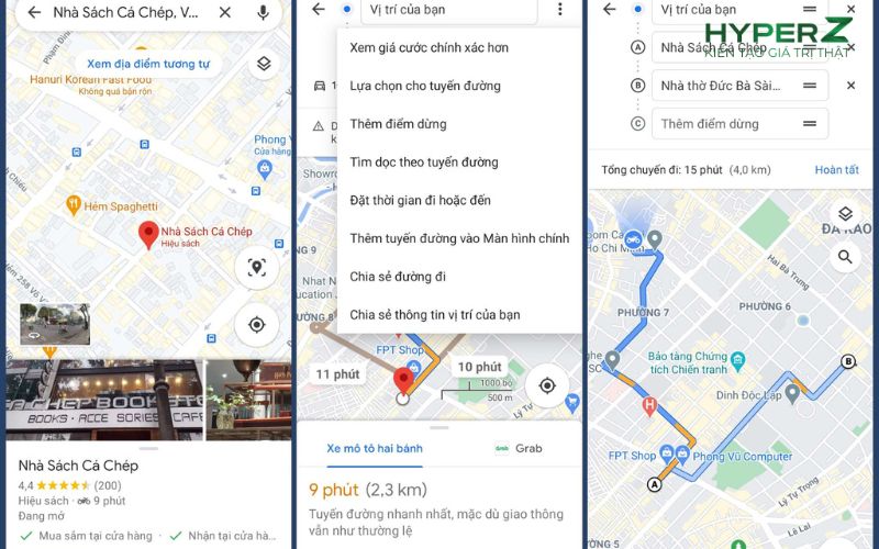 Các thêm địa điểm trên Google Maps