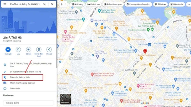 Google Maps bằng máy tính
