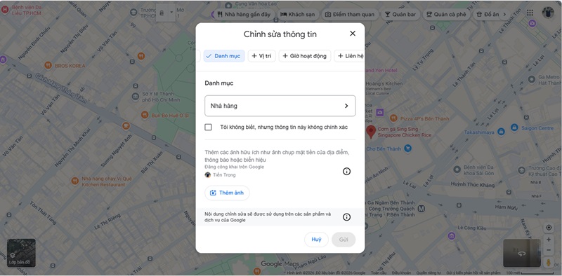 Xác minh doanh nghiệp trên Google Maps