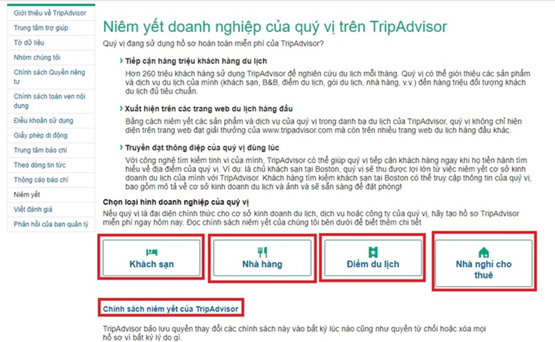 Hiểu về chính sách review của Tripadvisor